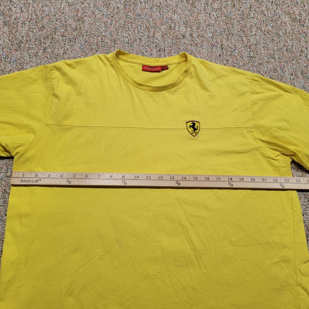 Ferrari Mens Yellow Short Sleeve Scuderia Shield Logo Racing T-Shirt XXL - Picture 12 of 16